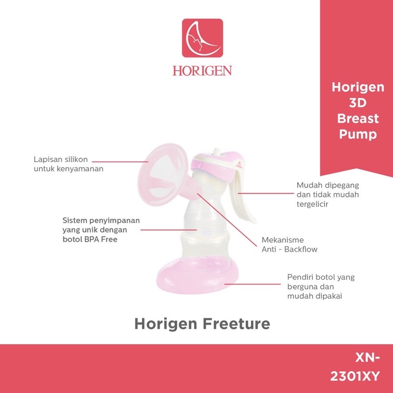 Horigen Freeture Manual Breast Pump - Pompa asi manual