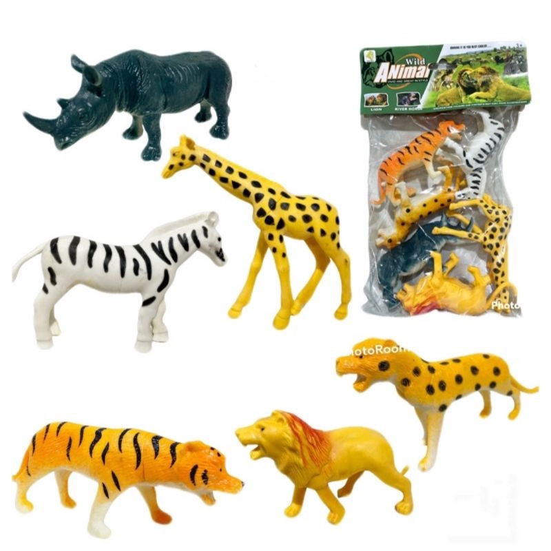 mainan binatang karet / mainan animal wild.