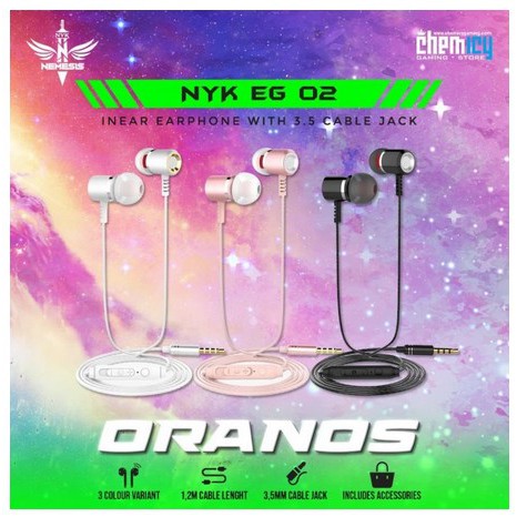 Earphone gaming NYK EG-02 ORANOS Stereo