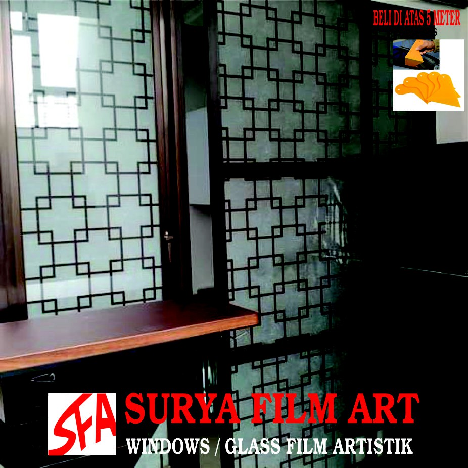 stiker kaca motif kotak/stiker kaca kotak china