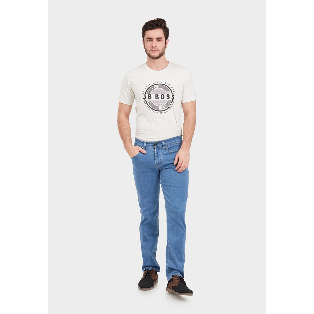 JBBoss Celana Panjang Jeans Polyring Stretch Regular Fit (Light Blue) / Ramayana Jatinegara