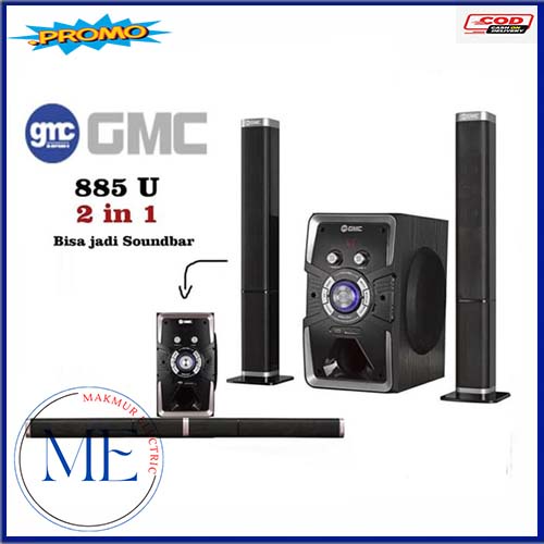 Speaker Aktif GMC 885U Bluetooth Multimedia Subwoofer Bass Original