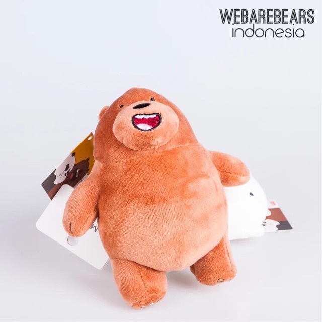 We bare bears keychain gantungan kunci mobil rumah boneka teddy beruang grizz panda