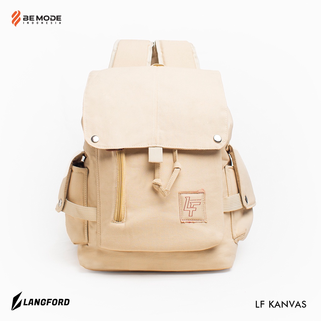 Tas Ransel backpack Polos canvas vintage casual - Leona – LANGFORD