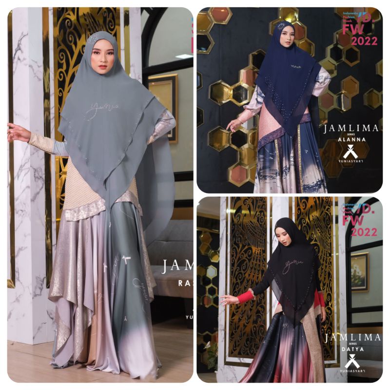 [YUNIA SYARI HIJAB SYARI] GAMIS SYARI TERBARU / DRESS SET PRINTING " JAMLIMA SERIES " ( IFW edition)