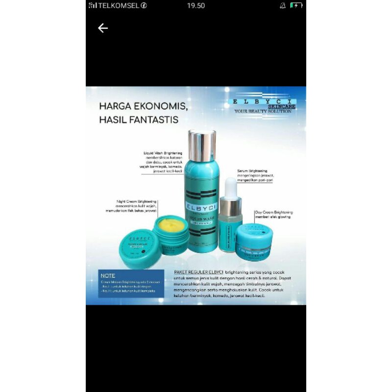 Elbyci paket brightening/Reguler