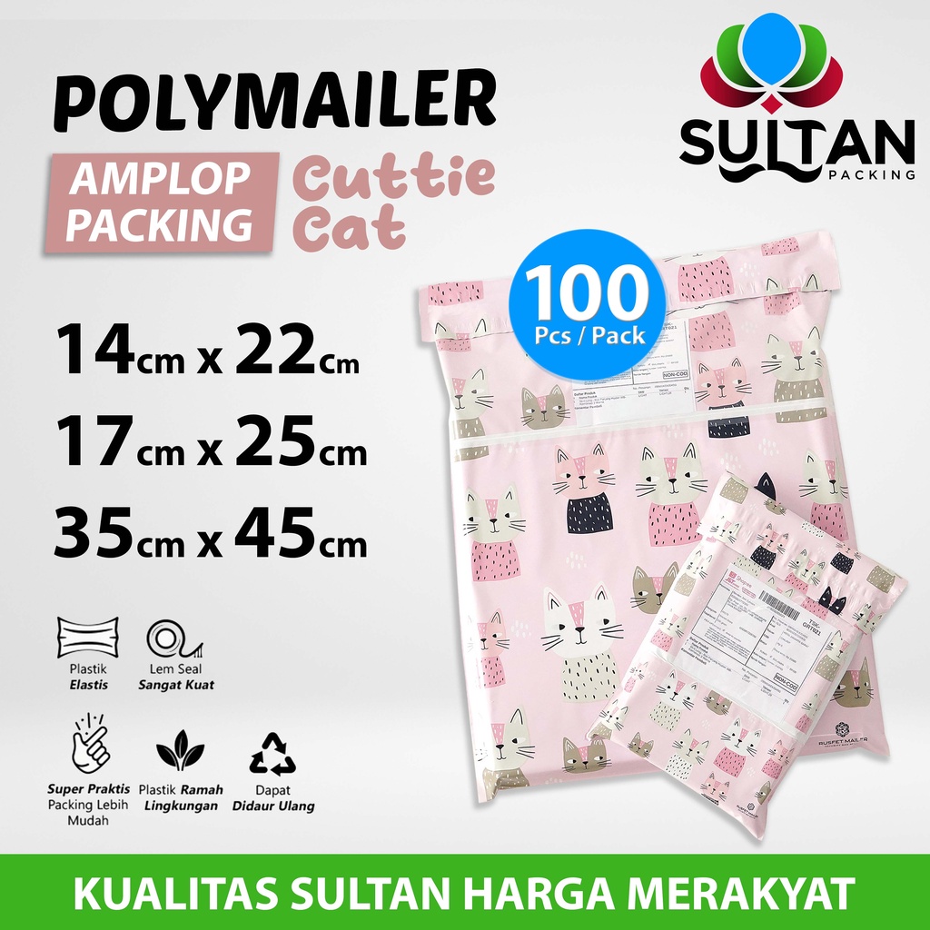 

Polymailer Polimailer Amplop Plastik Packing Motif Cat Rusfet / PACK