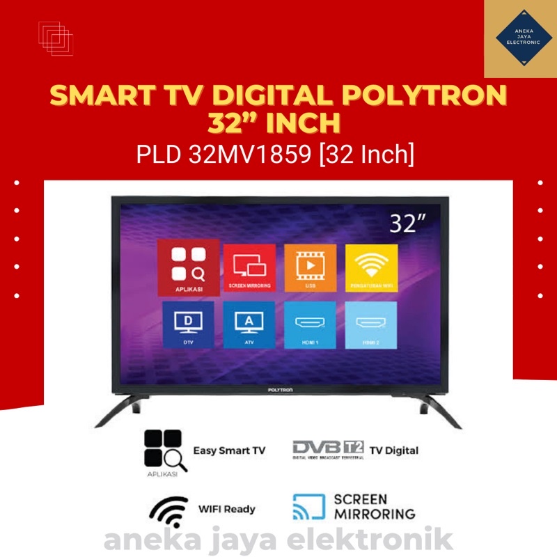 Smart TV Digital Polytron 32” Inch PLD 32MV1859