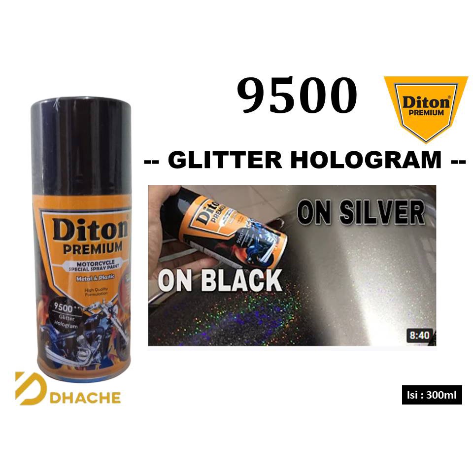 Cat Pilox Diton Premium Clear Glitter Hologram 300cc 9500 Sparkle Pylox Vernis Pernis Efek Pelangi