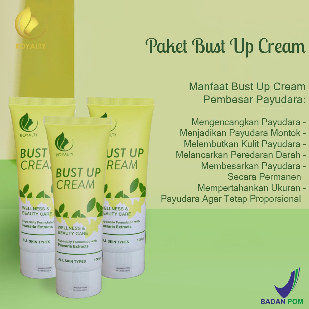 Bust Up Cream 3 Tube Dapat Membesarkan Payudara Dengan Cepat Dalam 1 Minggu Shopee Indonesia