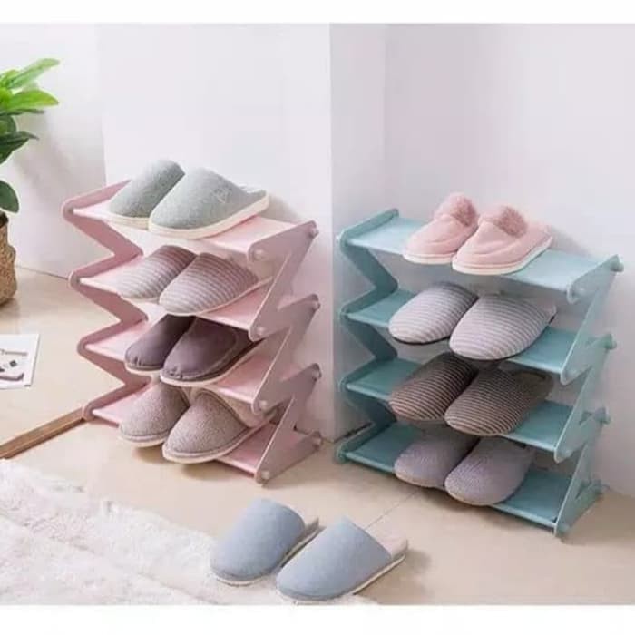 RS4 Rak sepatu susun Lipat foldable shoes rack serbaguna