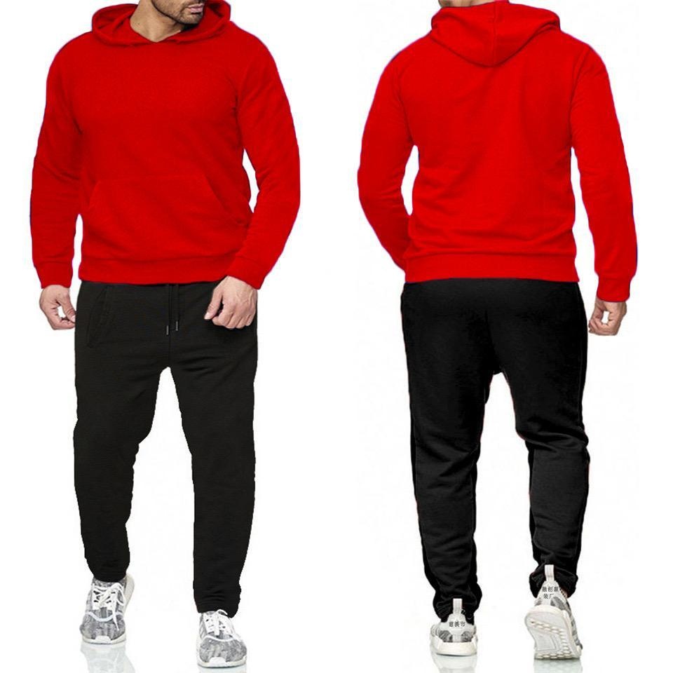 JOSJOLI_STORE/Stelan Jogger dan Hoodie Polos/Satu Stel Atasan dan Bawahan Pria Dewasa/M L