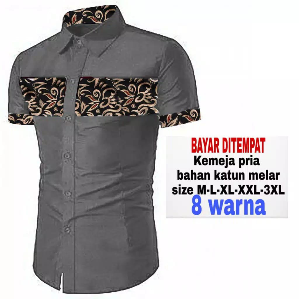 topfashion KEMEJA PRIA LENGAN PENDEK DIEGO BATIK 4 WARNA