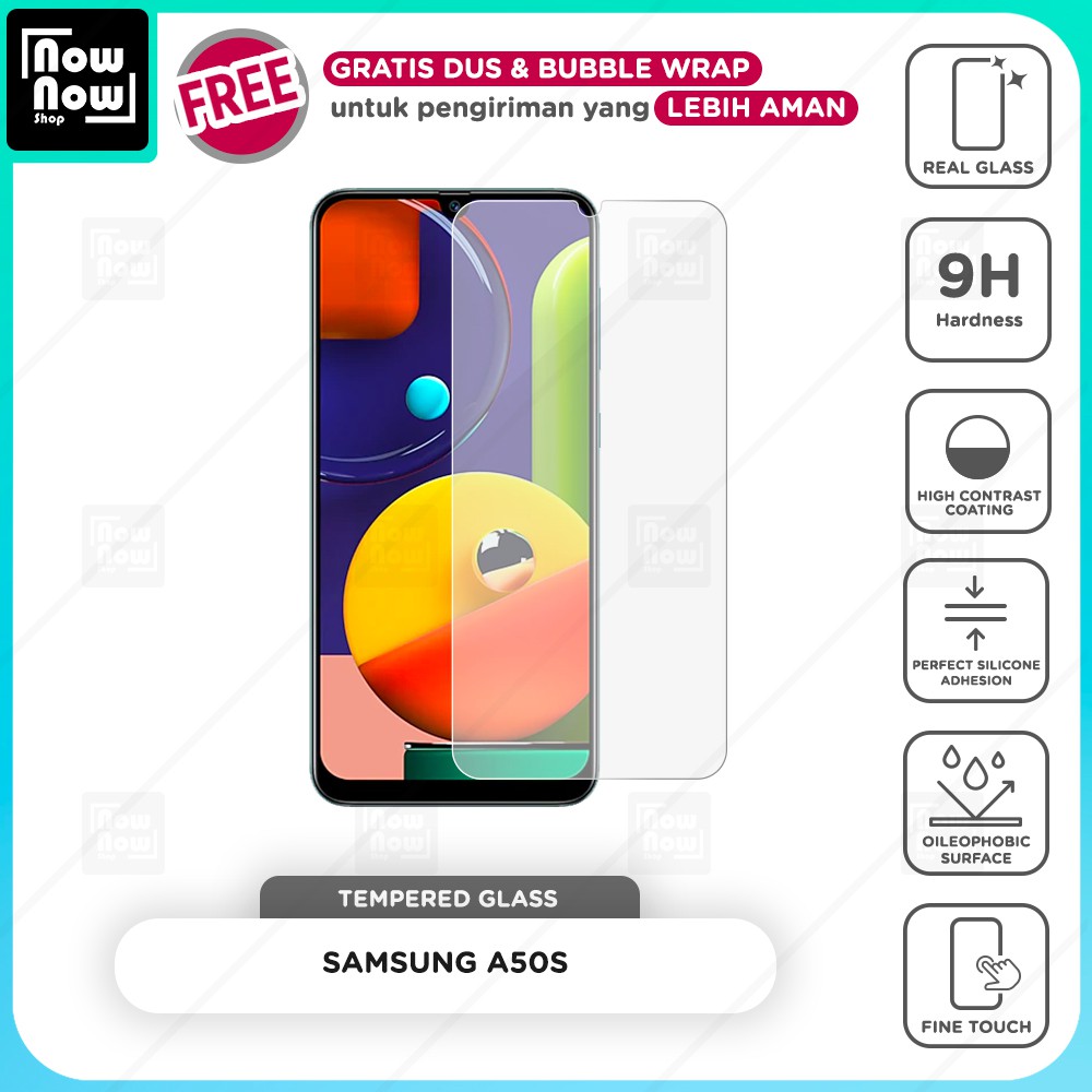 Tempered Glass Anti Gores Samsung A50S Screen Guard Protector 9H Kaca Temperglass