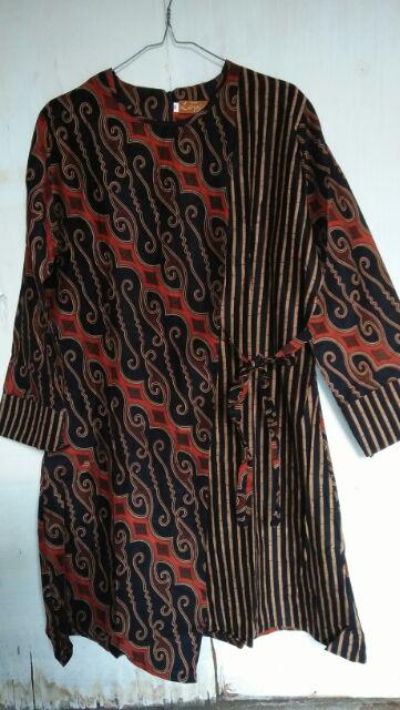 Terlaris Serut Genes Jelita Tunic Navbor Yelbor Whitbor Creambor Tunik Batik Modern Hrb030 Dolbi Dob