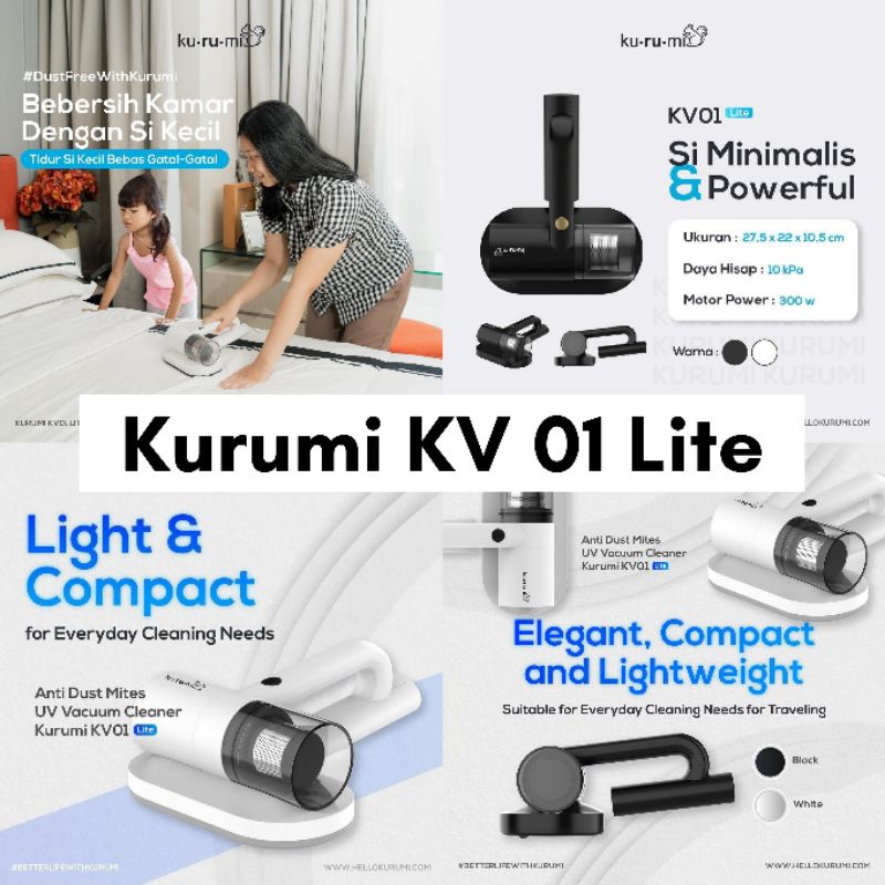 KURUMI KV 01 Lite / Vacuum Cleaner / Penyedot Debu Kasur Anti Mist