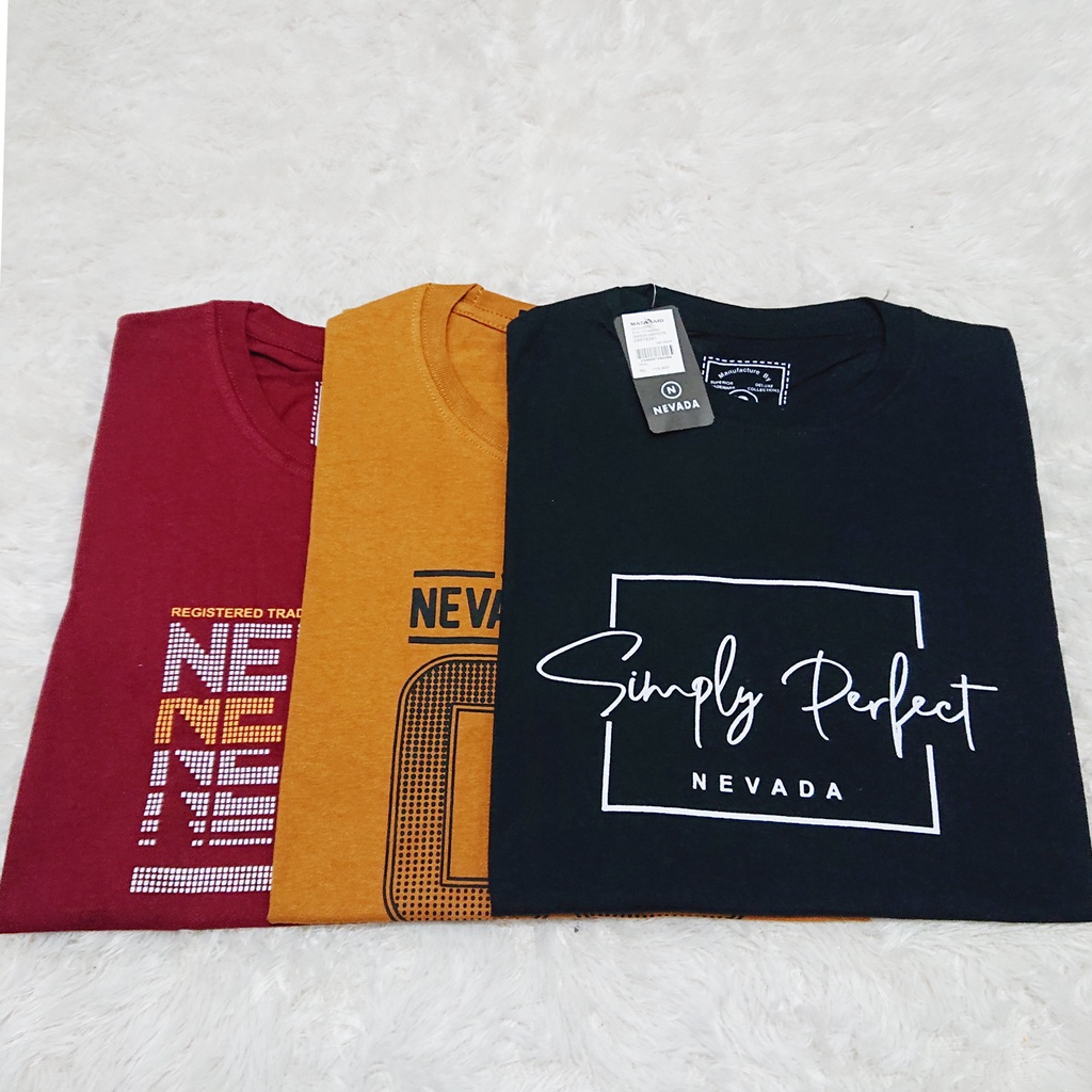 PROMO RAMADHAN PAKET 3PCS Baju Kaos Distro NEVADA Original Matahari Pria Wanita Lengan Pendek Paket 