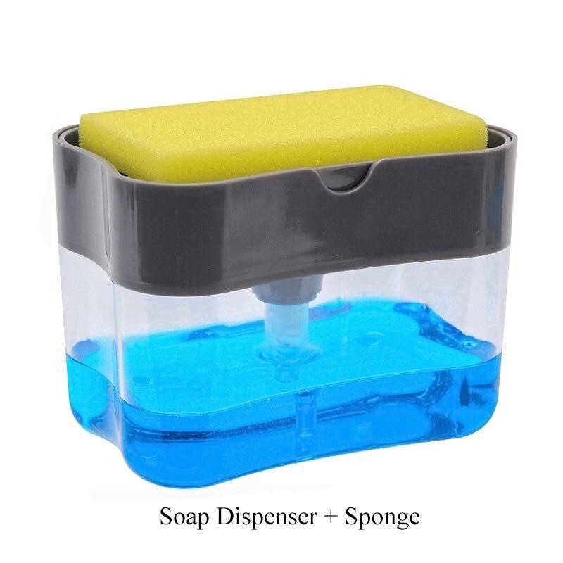 [ YR ] Holder Spons Dispenser Sabun 2in1 dispenser sabun spon kain sabut gosok Peralatan Dapur-7