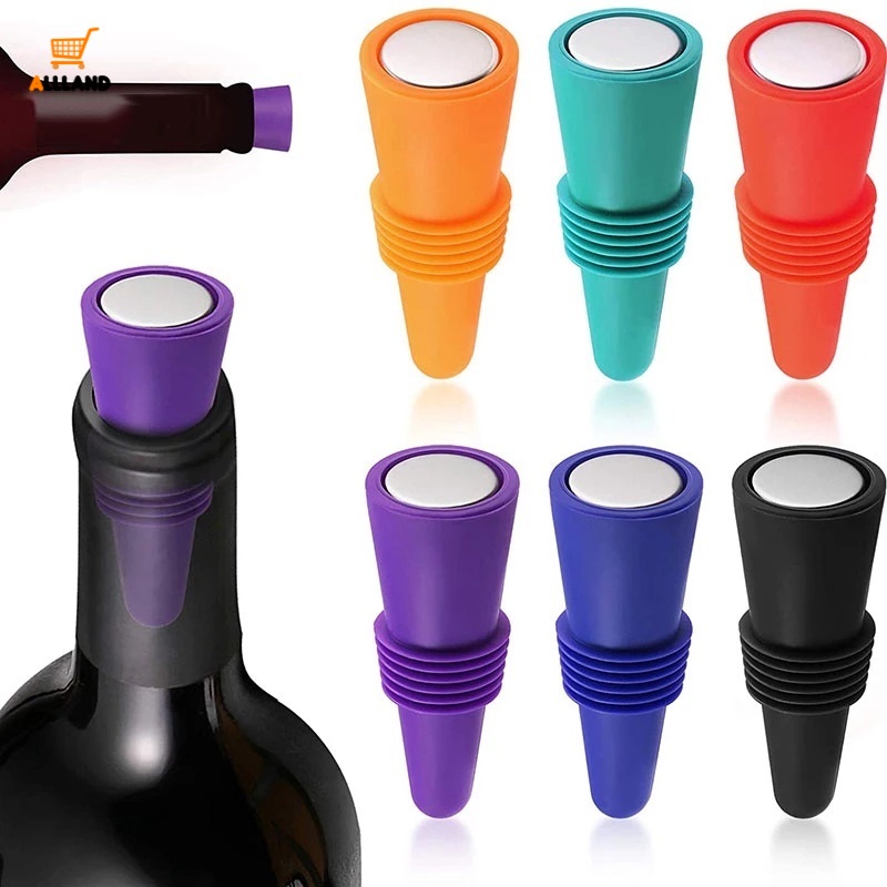 Stopper Botol Wine / Champagne Universal Bahan Silikon Anti Bocor Warna Polos