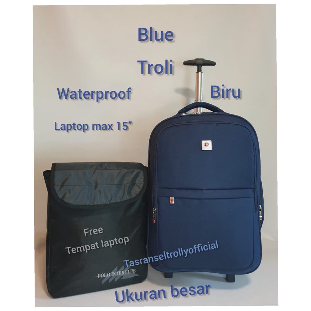 Tas Ransel Troli Laptop waterproof 19&quot; Troli Polo Interclub 100% original.