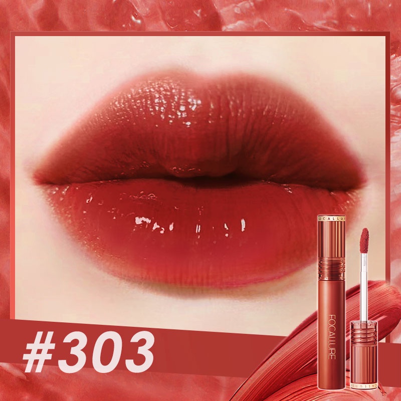 [BPOM]FOCALLURE Jelly-Clear Dewy Lip Tint--Tahan lama Lipstick-#303