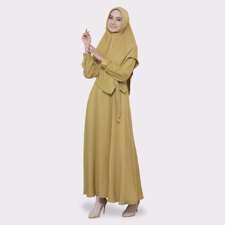 Nobby Dhamira Dress Casual Perempuan Syar'i Set (FREE KHIMAR)