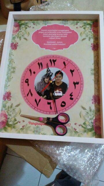 Kado Pernikahan Jam Dinding Shabby Chic Uk 30x40