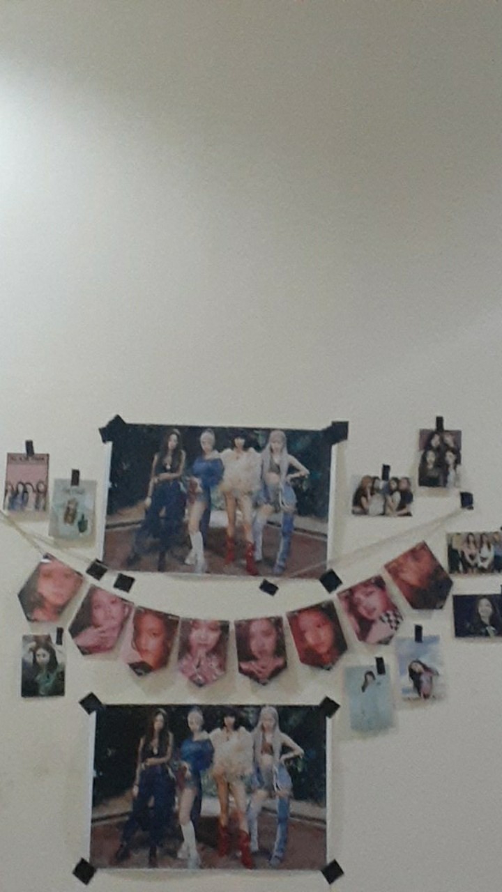 [bayar Di Tempat]poster Kpop Bts Blackpink Diy Gambar Bendera Gantung