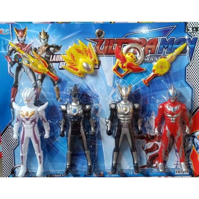 FR1211 mainan robot Ultramen isi 4 lengkap dengan senjatanya baru / ULTRAMAN NEW ISI 4 + PEDANG