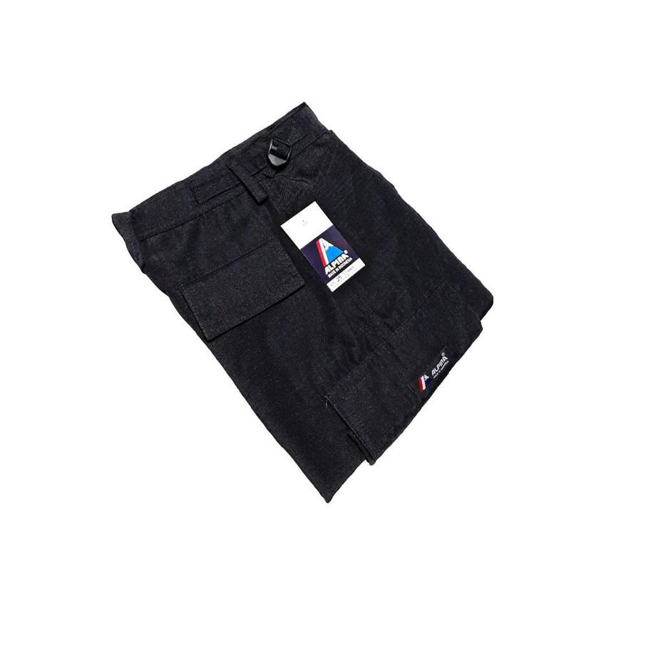 Celana PDL Hitam Bahan Ripstok - Celana Cargo - Celana Brimob Lapangan - Celana Hiking / Rafly Jaya 