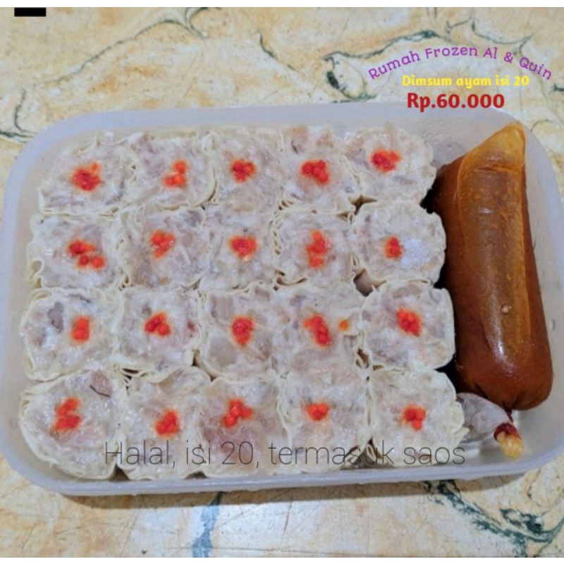 

Dimsum ayam lengkap saos