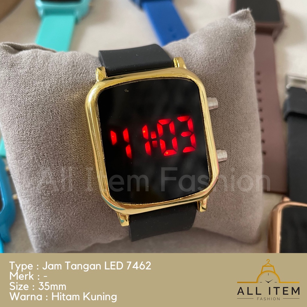 COD✅ Jam Tangan Digital LED 7462 Rubber Electronic Fashion Import Pria Wanita Anak Remaja / Jam Tangan Segi Kotak / Jam Tangan LED DEWASA MODEL KOREA / HARGA GROSIR