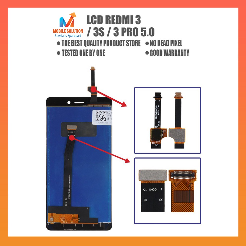 Grosir LCD Xiaomi Redmi 3 / Xiaomi Redmi 3s / Xiaomi Redmi 3 Pro Fullset Touchscreen ORIGINAL 100% Garansi 1 Bulan + Packing / Bubbel