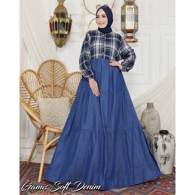 Gamis denim kacio2