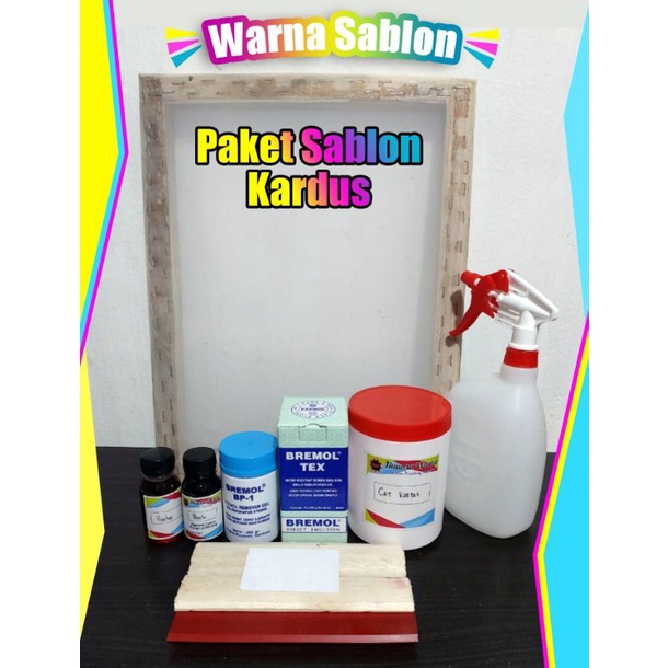 Paket  sablon kardus lengkap