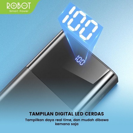 ROBOT Power Bank RT22 Powerbank 20000mah Dual Port Input &amp; Output Led Indicator Garansi Original Resmi