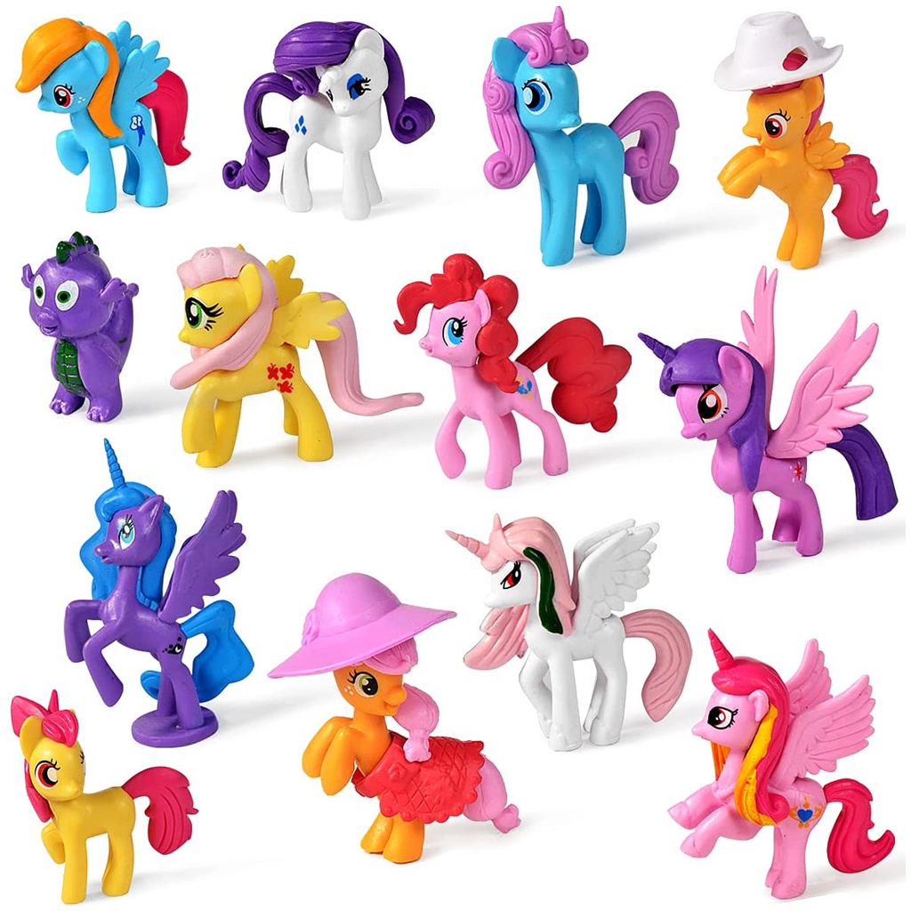 Figure My Little Pony Set isi 13 / Figure Set Kuda Poni Topper kue