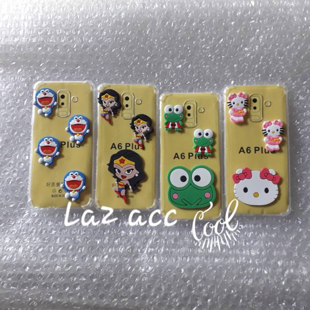 Case samsung A6 plus anticrack karakter Softcase casing silikon