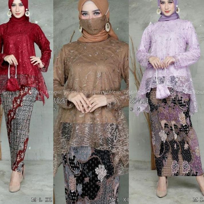 Terbaru.. Kebaya New Rinjani > Setelan Kebaya Burkat / Kebaya Tunik / Kebaya Remaja / Kebaya Modern 