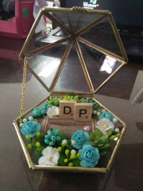 Kotak Cincin Terrarium. Ring Bearer. Terrarium. Kotak Cincin Lamaran Seserahan Sangjitp