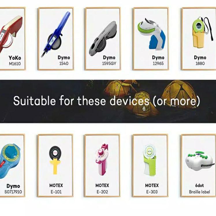 

<I-EMO <☀ CIDY TAPE LABEL MAKER REFILL 9MM BISA UNTUK DYMO DAN MOTEX <★★★★★