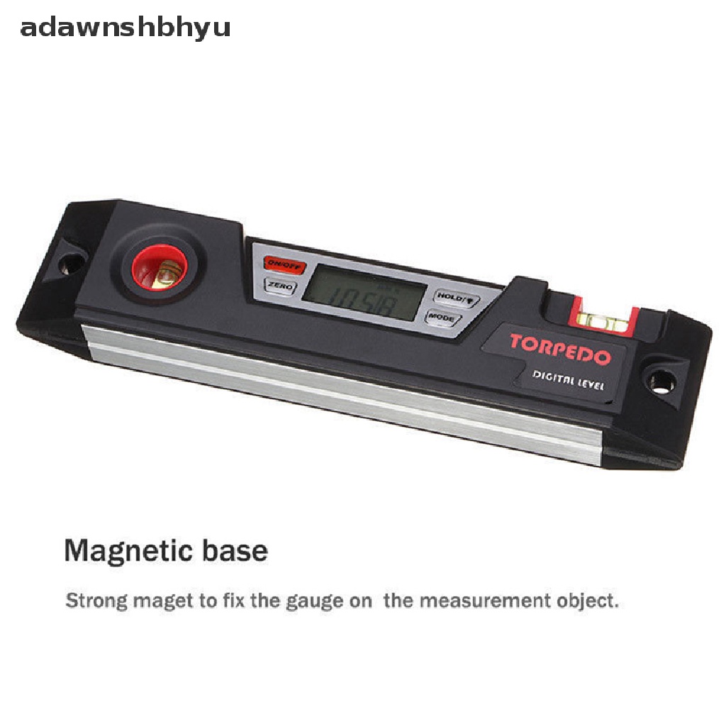 Adawnshbhyu LCD Digital Angle Finder Gauge Bevel Kotak Busur Derajat Inclinometer Waterpas