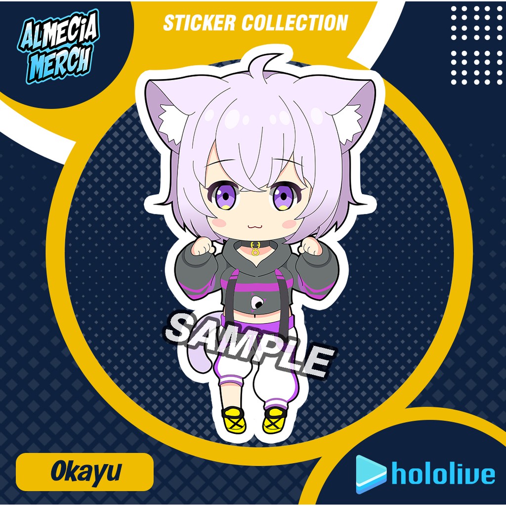 

Sticker Hololive JP Nekomata Okayu / Stiker Hp / Laptop / Sticker Vtuber Jepang