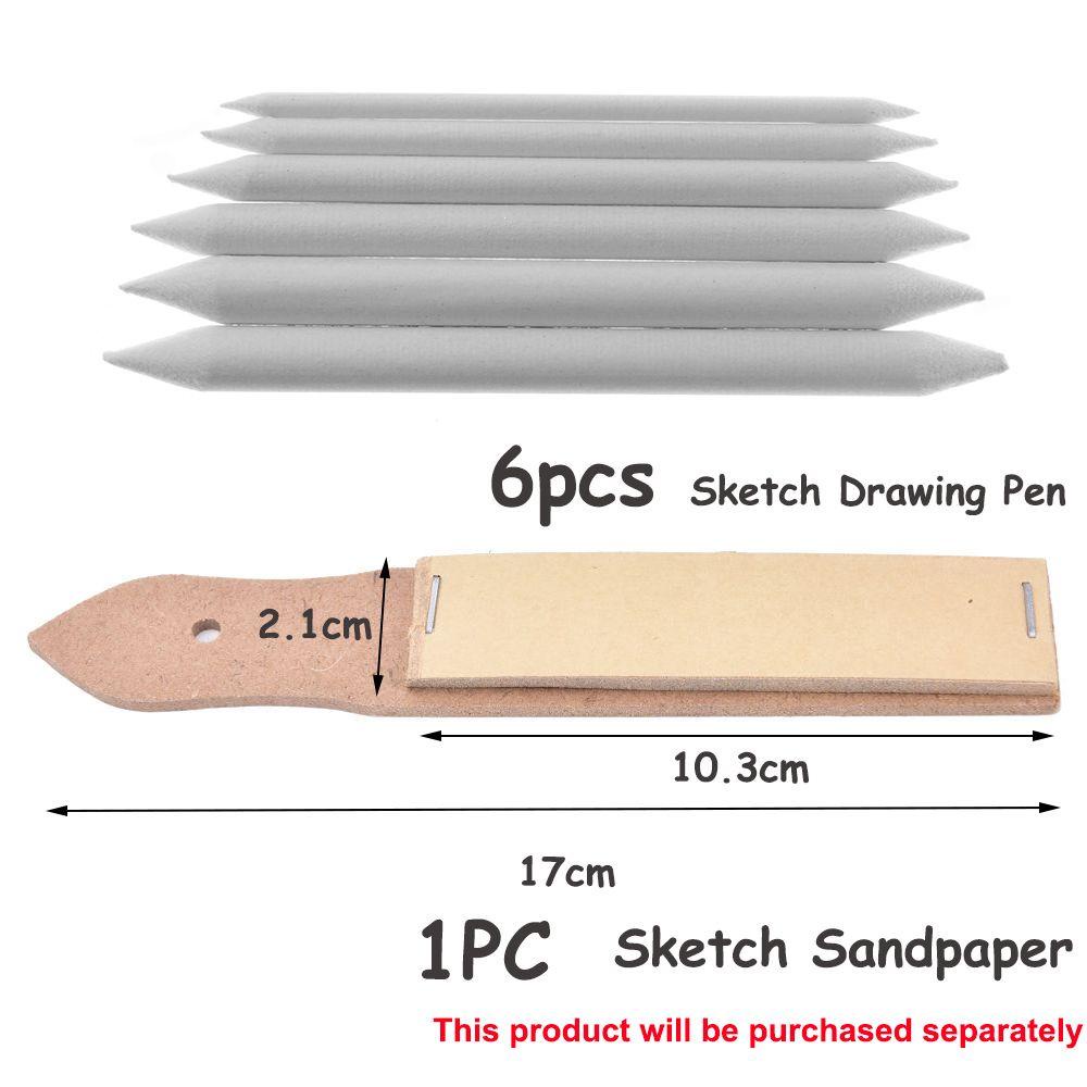 Solighter 6pcs Pena Gambar Sketsa Artis Baru Graffiti Alat Cat Memadukan Noda