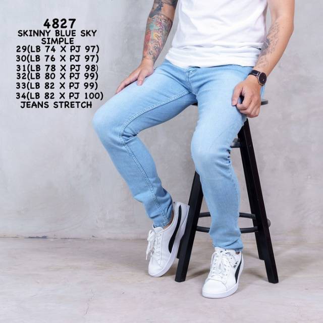 Braga jeans ICE BLUE skinny slimfit panjang pria / 27-38 /Braga crnf