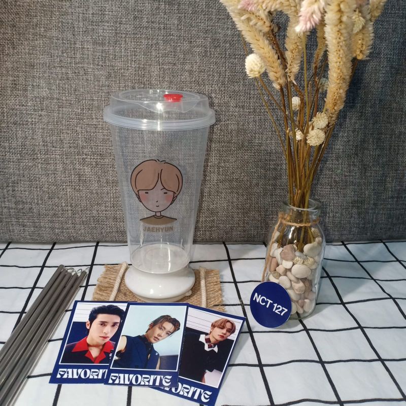 [Tempat Minum] Reusable Cup NCT FAVORITE+Sedotan+Sikat+Packing+Freebies