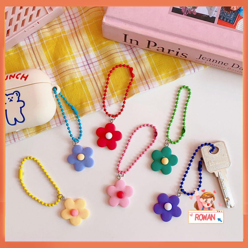 ROW Gift Key Ring Cute Plastics Keychain Color Flower Pendant Clothing Accessories Girly Heart Coin Purse Pendant Decorations/Multicolor