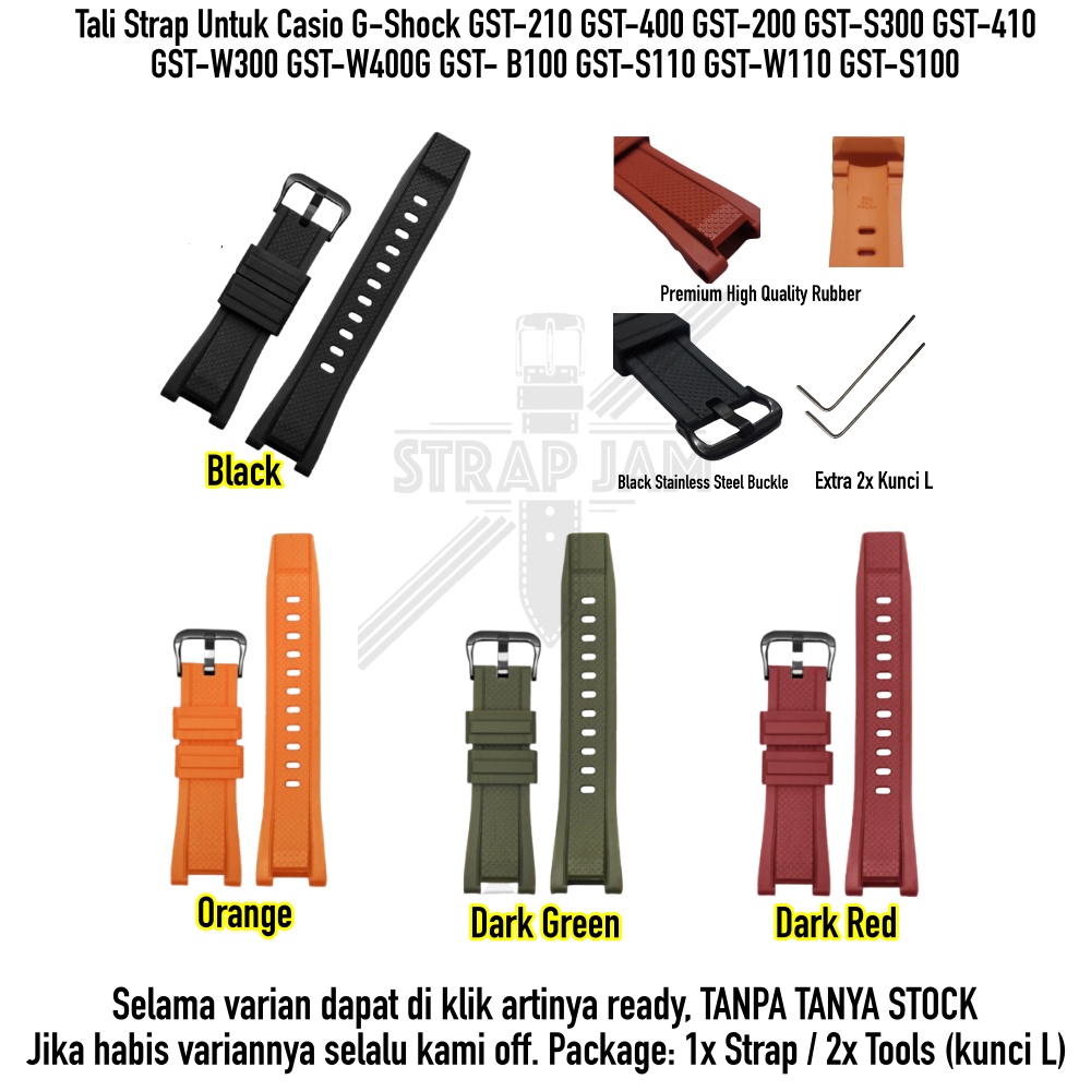 Tali Jam Strap Casio G-Shock GST-210 GST-400 GST-200 GST-300 GST-B100 GST-410 GST-W300 S300 GST-W400G GST-S110 GST-W110 GST-S100