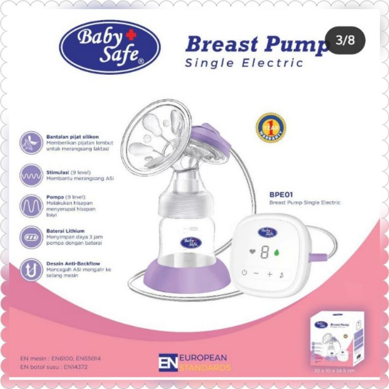 BABY SAFE - Breast Pump Electric (Pompa Asi Elektrik) Single BPE01 / Double BPE02