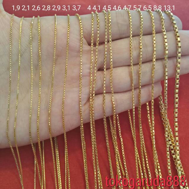 Rantai kalung anak dan dewasa emas asli kadar 700 22 70% itali italy 2 3 4 5 g gr gram cantik murah UBS